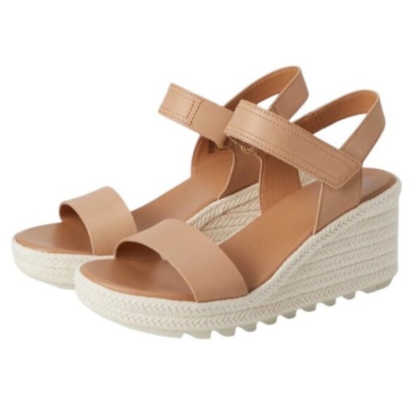 Sorel Cameron Flatform Wedge Sandal Beige Size 10 - Picture 1 of 12